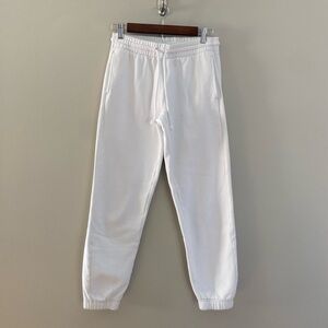 TNA ARITZIA White Cozy AF Fleece Cuffed Sweatpants Size XS